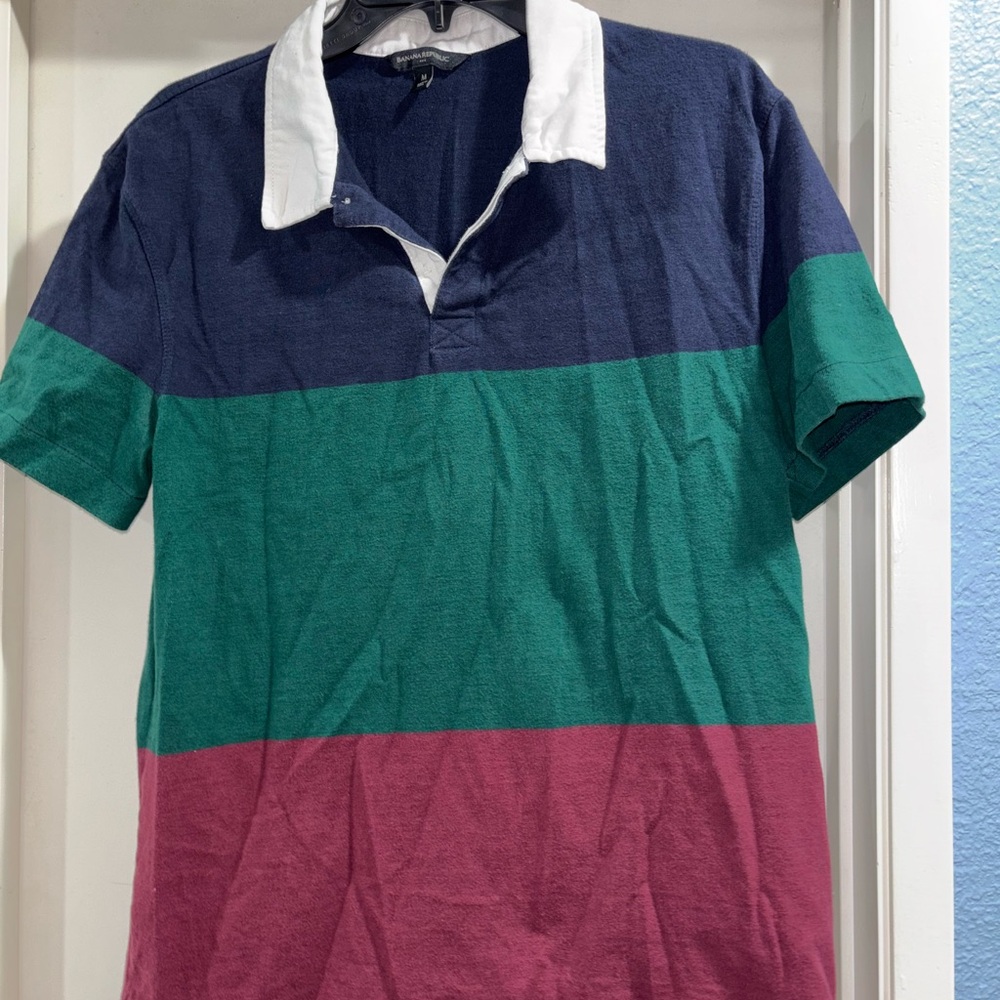 Banana Republic Color Block Polo Shirt